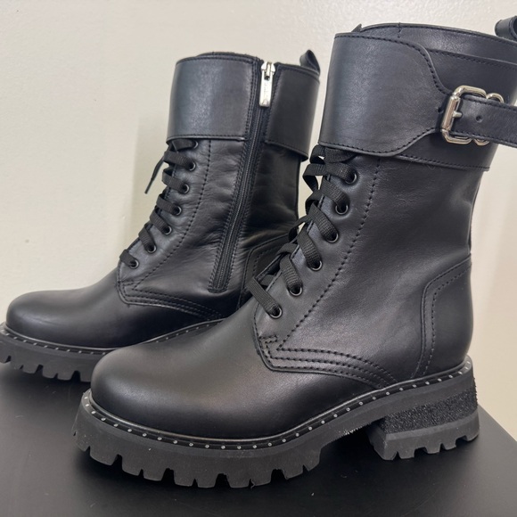 *NEW* La CANADIENNE Black Combat Moto Boots - Waterproof - Picture 2 of 9